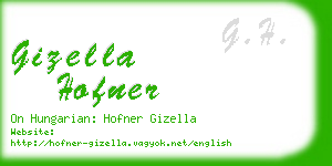 gizella hofner business card
